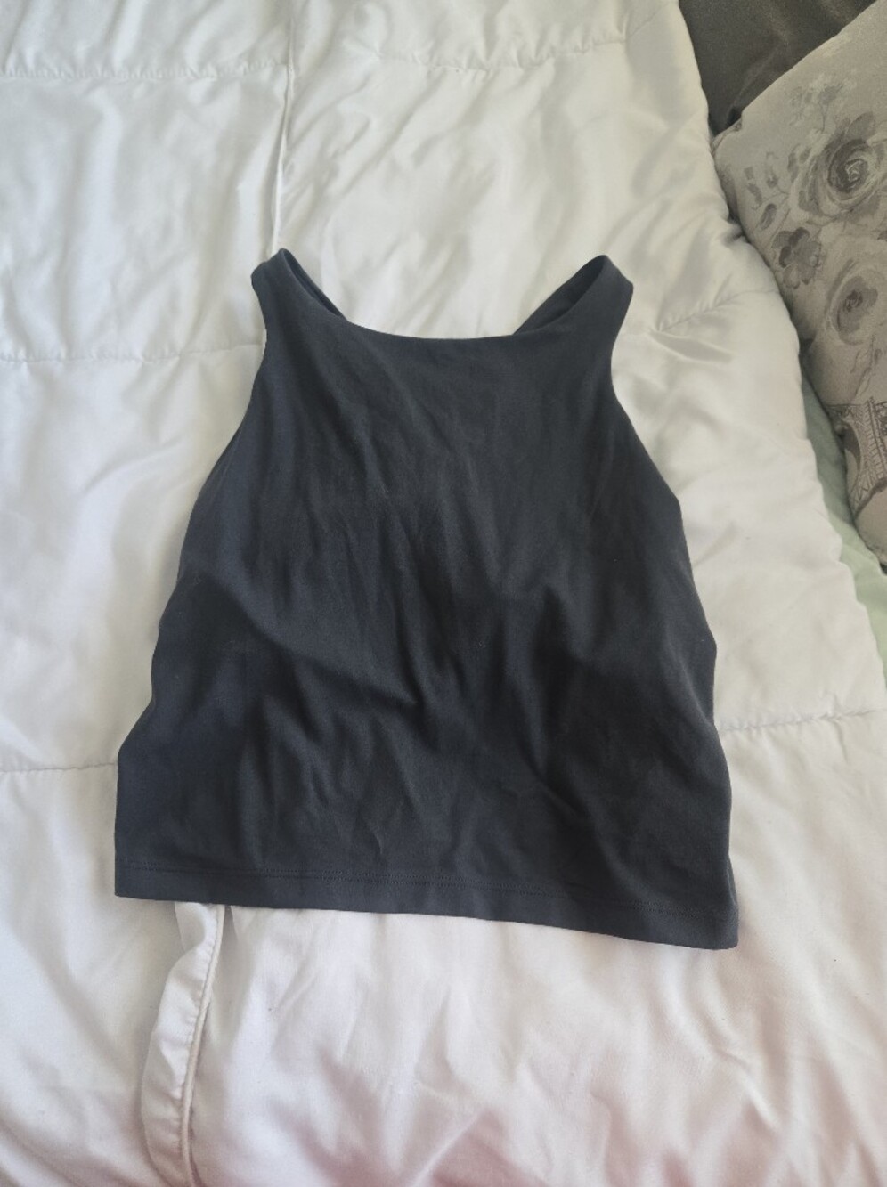Athleta Grey Women's High-Neck Tank Top Sz Large